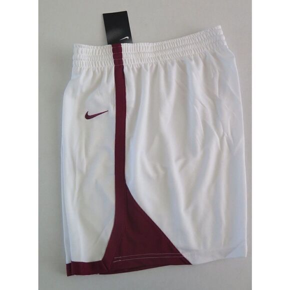 Nike AV2251 115 Women's Plus Sz 3XL White/Dark Maroon Basketball Practice Shorts - Picture 3 of 4